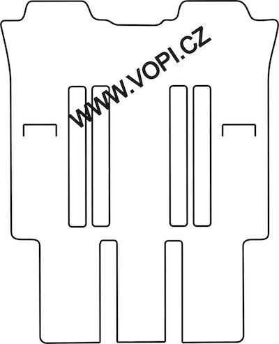 Textil-Autoteppiche Fiat Ulysse 2002 - 7míst - zadní sada Colorfit (1334)